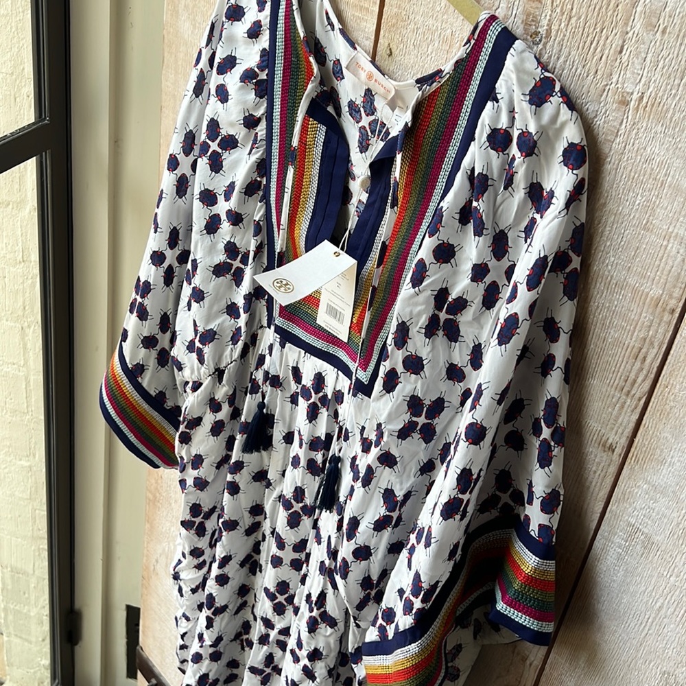 NWT Tory Burch XL Ivory Beetlebug Tunic dress NEW
